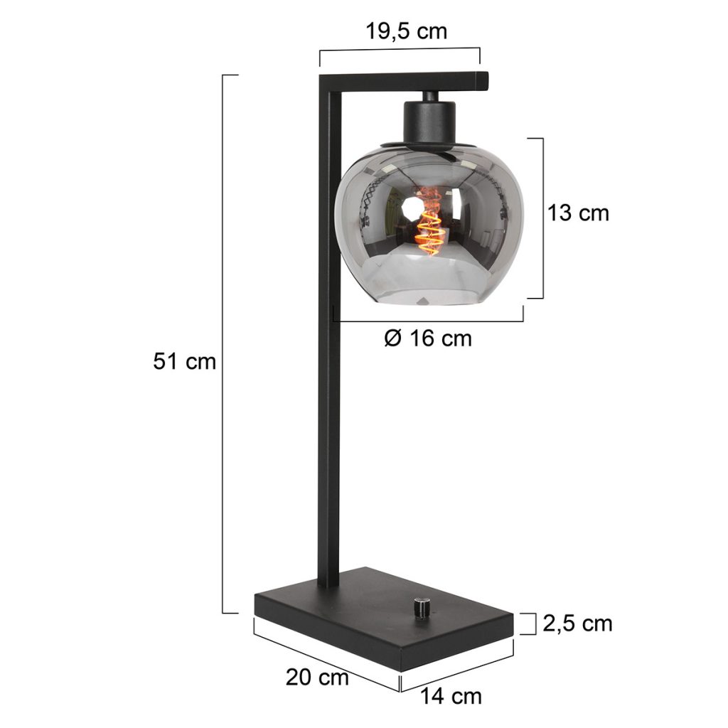 Moderne tafellamp zwart Steinhauer Lotus - Afbeelding 7