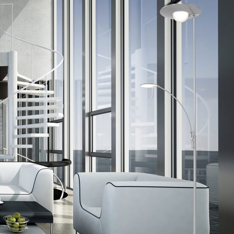 Moderne vloerlamp met leesarm Steinhauer Zenith led - Afbeelding 3