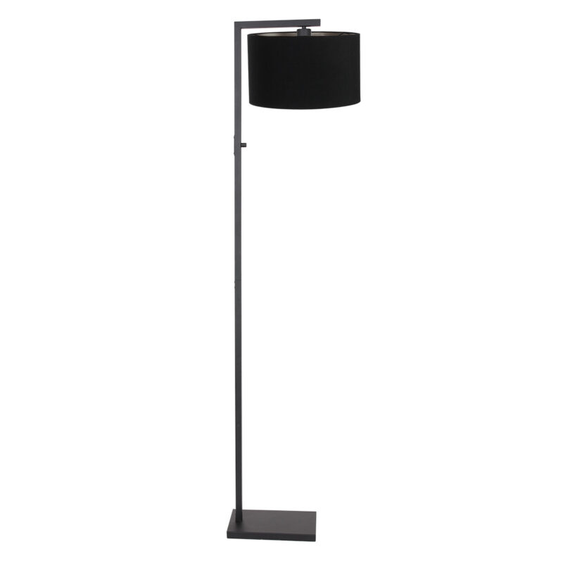 Moderne vloerlamp met zwarte kap Steinhauer Stang - Afbeelding 2