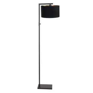 moderne-vloerlamp-met-zwarte-kap-steinhauer-stang-7196zw