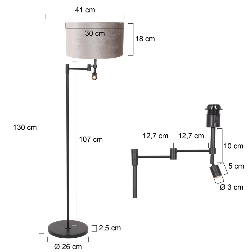 Moderne vloerlamp Steinhauer Stang - Afbeelding 6