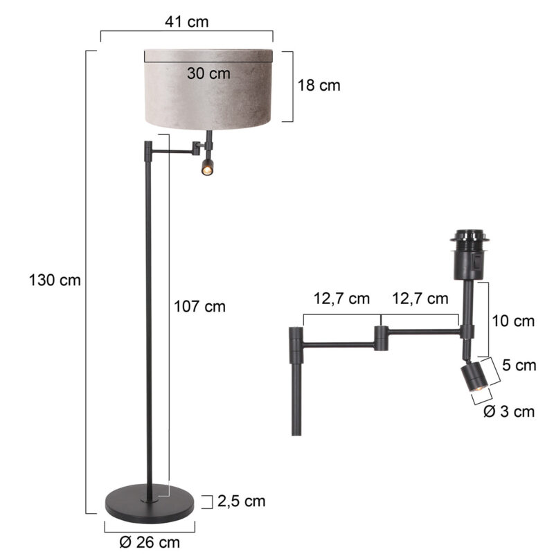 Moderne vloerlamp Steinhauer Stang - Afbeelding 6