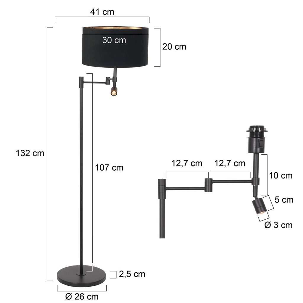 Moderne vloerlamp Steinhauer Stang - Afbeelding 6