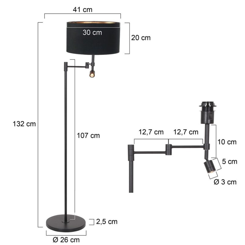 Moderne vloerlamp Steinhauer Stang - Afbeelding 6