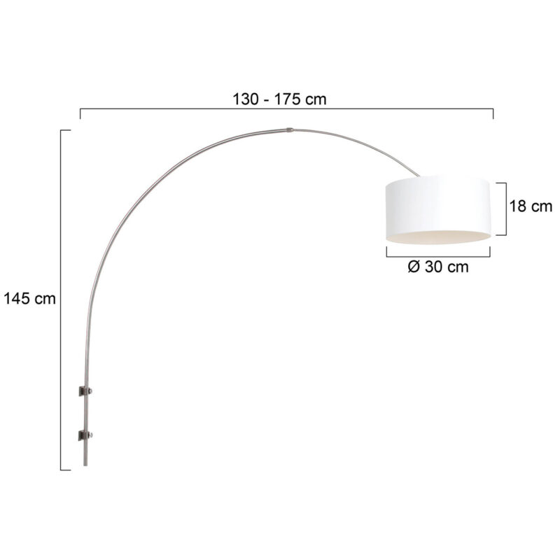 Moderne wand booglamp Steinhauer Sparkled light - Afbeelding 6