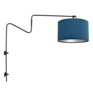 annelighting-wandlamp-linstrom-zwart-metaalveloursstof-schemerlamp-e27-3727zw-1