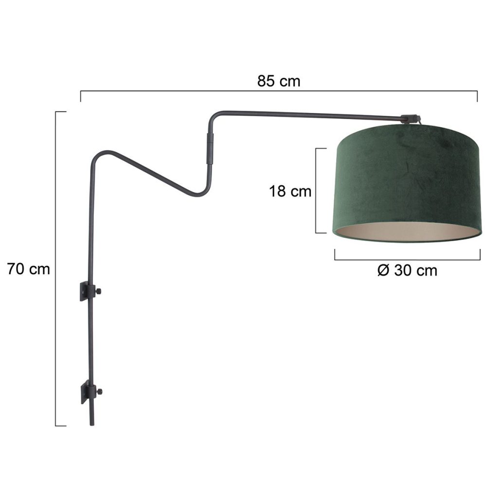 Moderne wandlamp met donkergroene kap Steinhauer Linstrom - Afbeelding 6