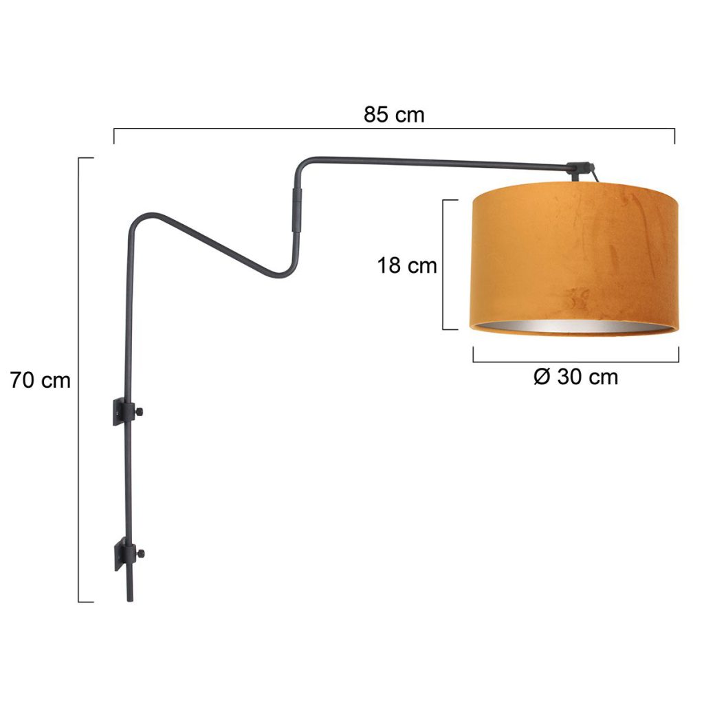 moderne-wandlamp-met-knikkende-arm-en-oranje-kap-wandlamp-steinhauer-linstrom-goud-en-zwart-3723zw-5