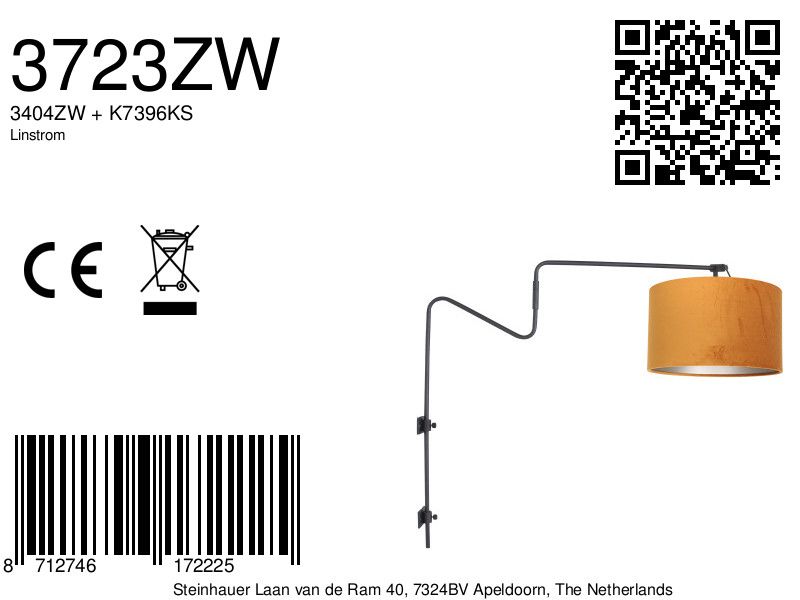 moderne-wandlamp-met-knikkende-arm-en-oranje-kap-wandlamp-steinhauer-linstrom-goud-en-zwart-3723zw-6