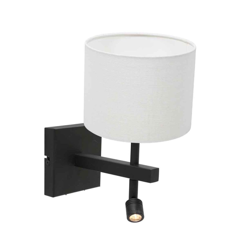 Moderne wandlamp met witte kap Steinhauer Stang - Afbeelding 2