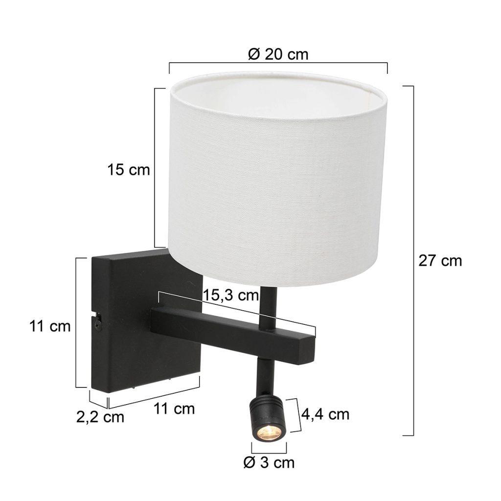 moderne-wandlamp-met-witte-kap-steinhauer-stang-8204zw-5