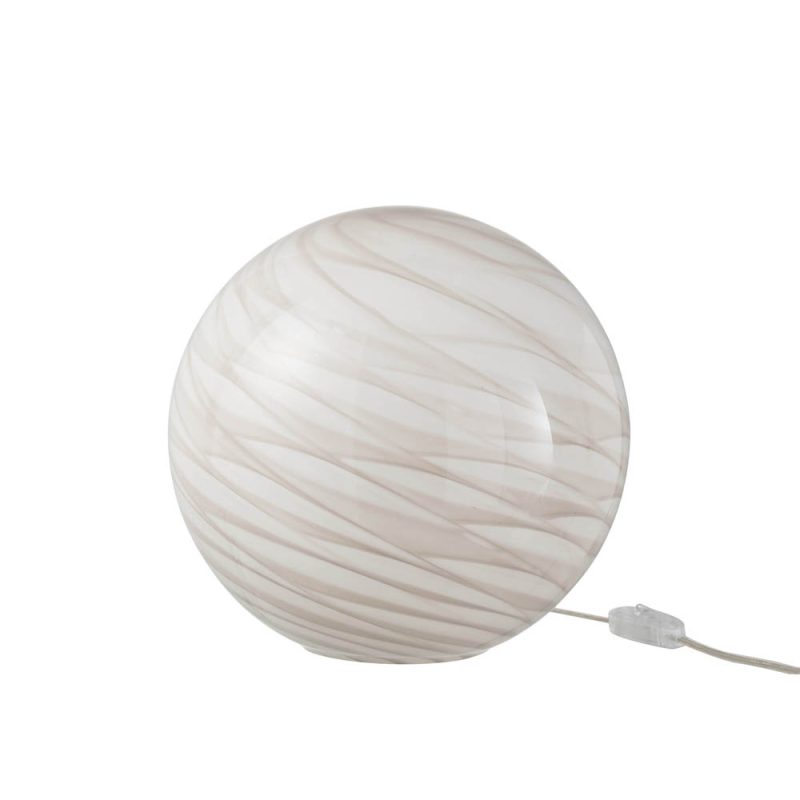 Moderne wit met beige tafellamp Jolipa Dany - Afbeelding 2