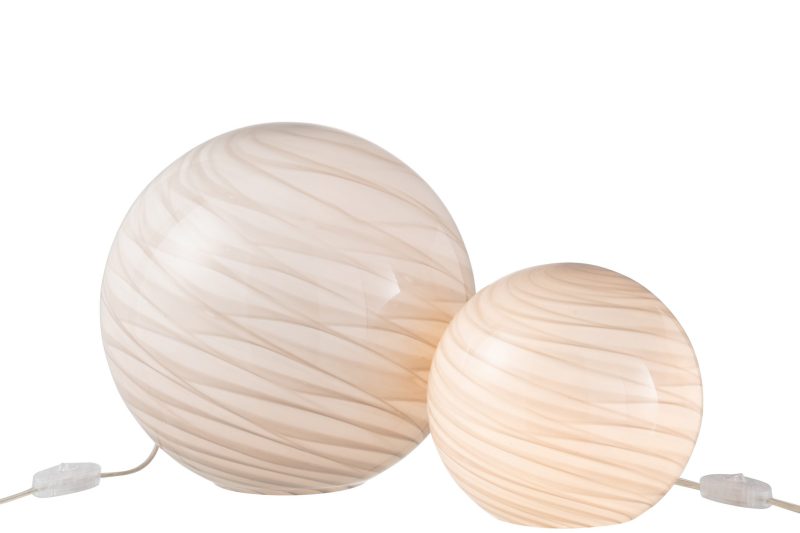 Moderne wit met beige tafellamp Jolipa Dany - Afbeelding 7