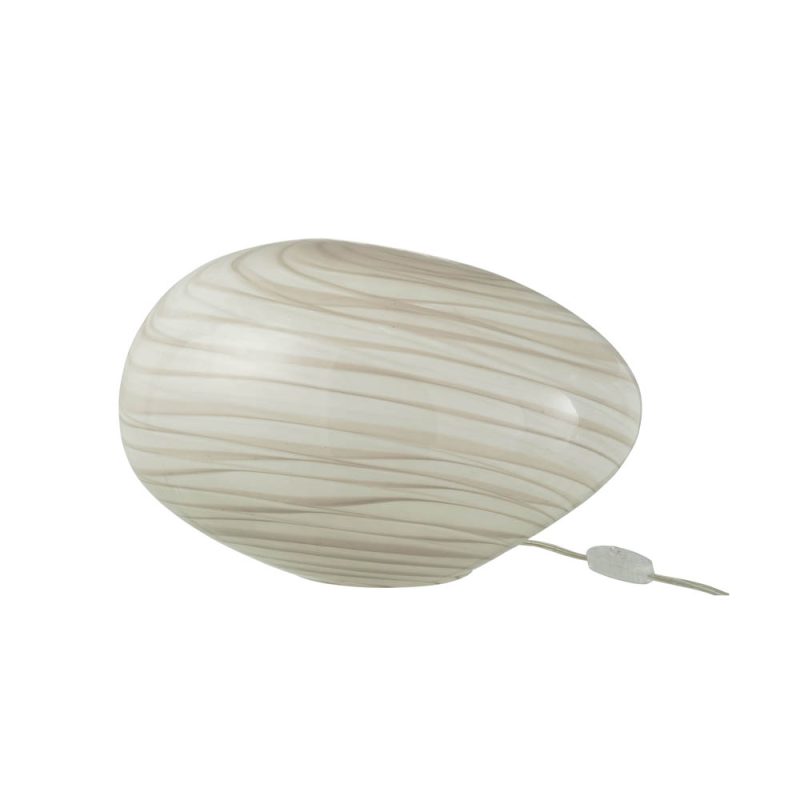 Moderne wit met beige tafellamp Jolipa Dany - Afbeelding 2