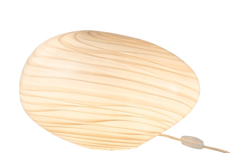 Moderne wit met beige tafellamp Jolipa Dany - Afbeelding 3