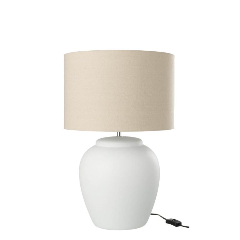 Moderne wit met beige tafellamp Jolipa Meli - Afbeelding 2