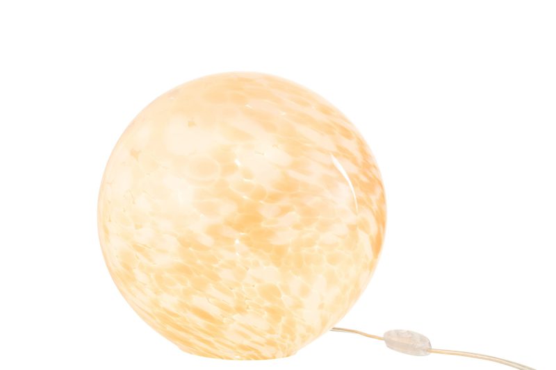 Moderne wit met gele ronde tafellamp Jolipa Melissa - Afbeelding 4