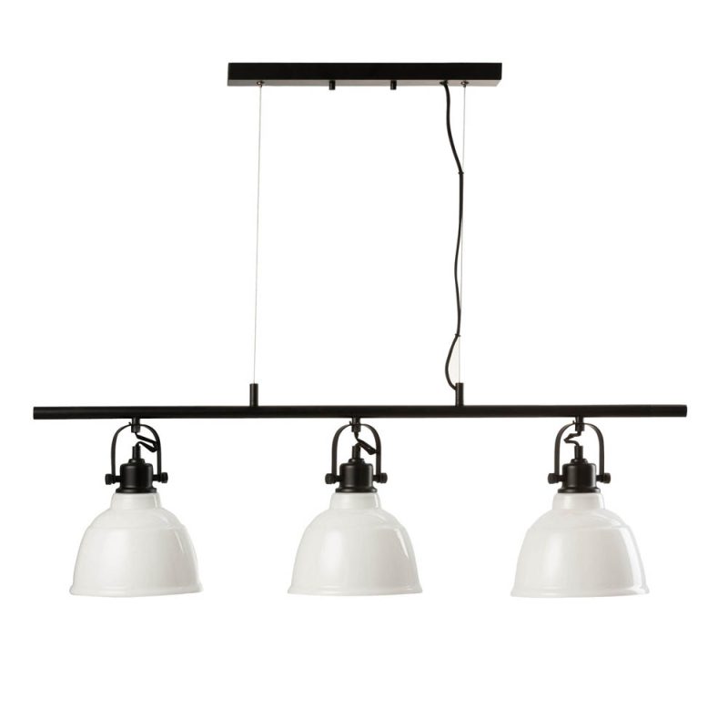 Moderne wit met zwarte hanglamp Jolipa Magali - Afbeelding 2