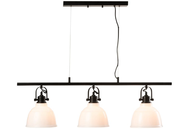Moderne wit met zwarte hanglamp Jolipa Magali - Afbeelding 3