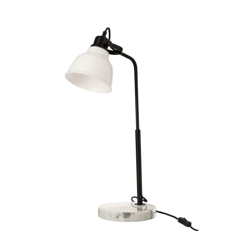 Moderne wit met zwarte tafellamp Jolipa Magali - Afbeelding 2