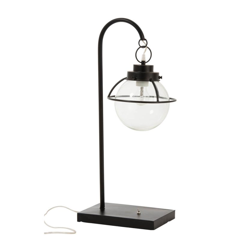 Moderne wit met zwarte tafellamp Jolipa Vinny - Afbeelding 2