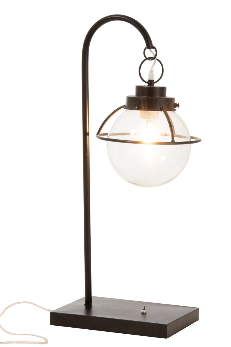 Moderne wit met zwarte tafellamp Jolipa Vinny - Afbeelding 3