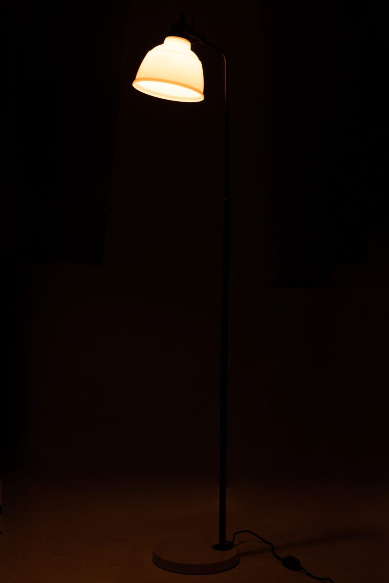 Moderne wit met zwarte vloerlamp Jolipa Magali - Afbeelding 4
