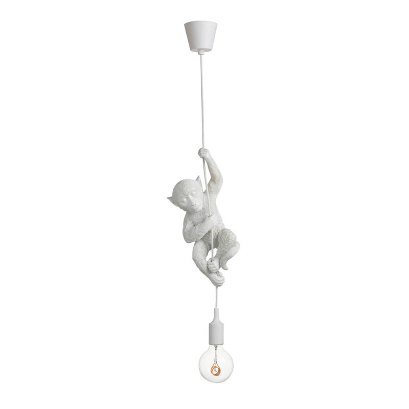 Moderne witte hanglamp met aap Jolipa Mickey - Afbeelding 2