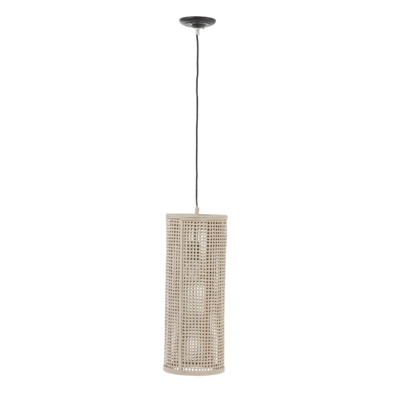 Moderne witte houten hanglamp Jolipa Grid - Afbeelding 2