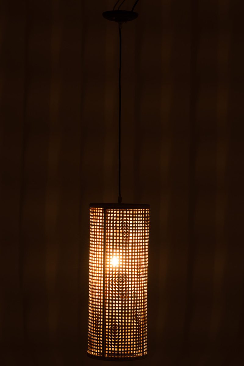 Moderne witte houten hanglamp Jolipa Grid - Afbeelding 4