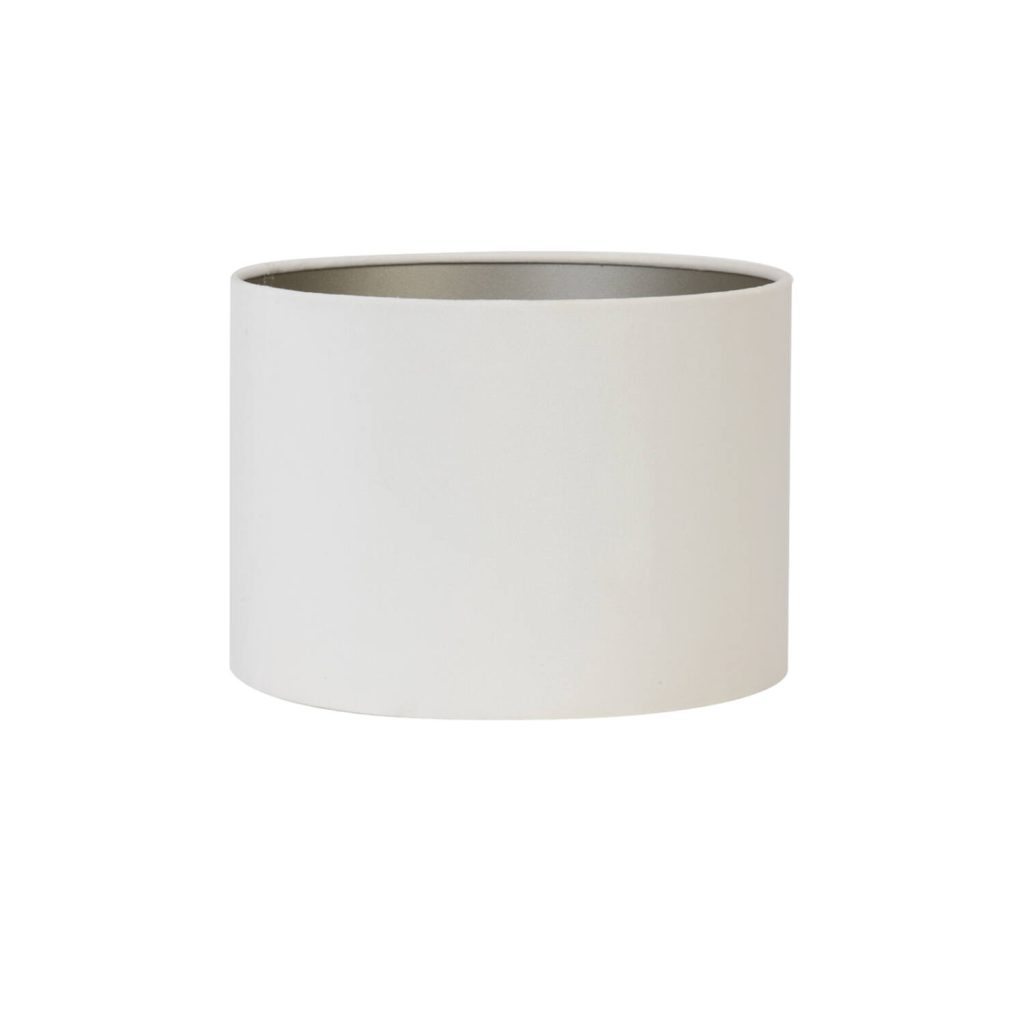 Moderne witte lampenkap met zilver Light & Living Velours Ø 30 cm
