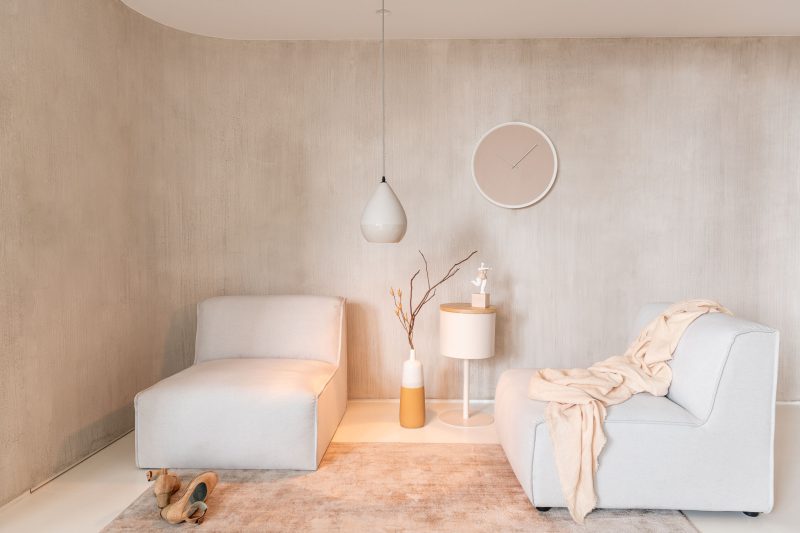 Moderne witte natuurstenen hanglamp Jolipa Pear poly - Afbeelding 4