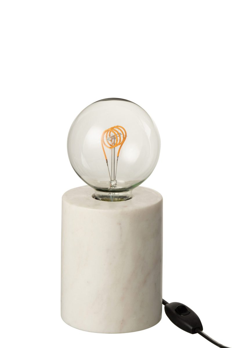 Moderne witte natuurstenen tafellamp Jolipa Cali - Afbeelding 4