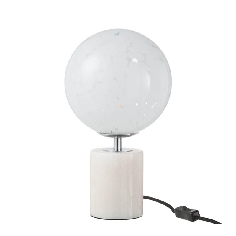 Moderne witte tafellamp glas met natuursteen Jolipa Dany - Afbeelding 2