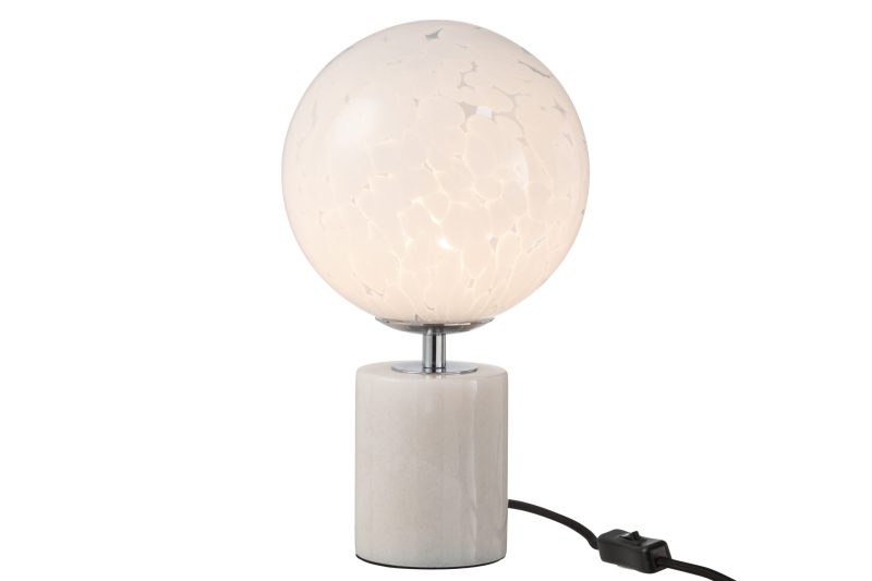Moderne witte tafellamp glas met natuursteen Jolipa Dany - Afbeelding 3