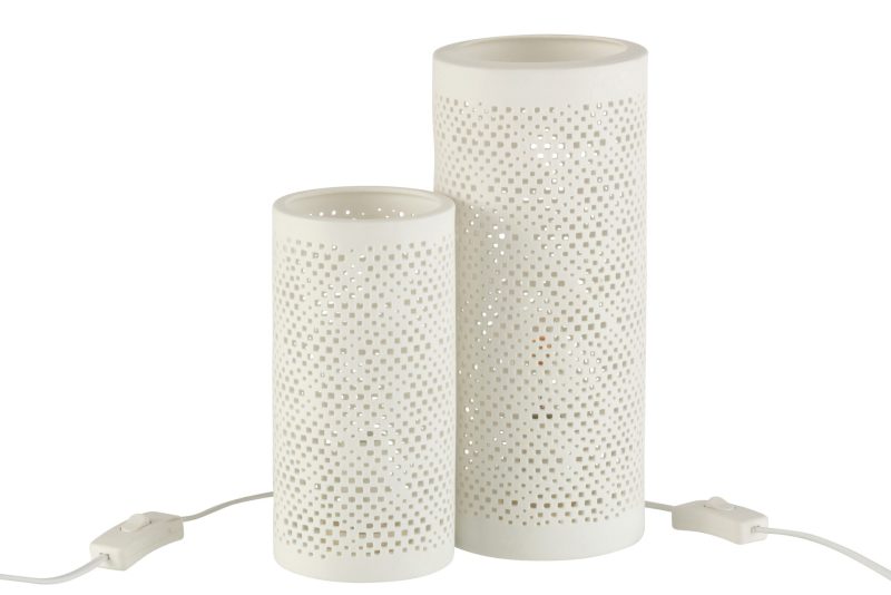Moderne witte tafellamp koker Jolipa Sylo-1 - Afbeelding 5