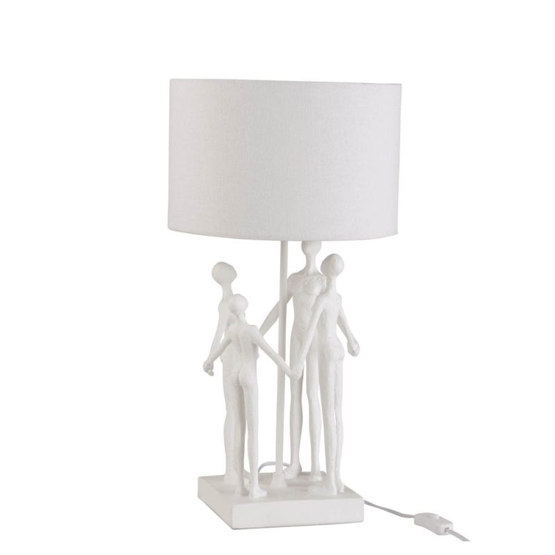 Moderne witte tafellamp met mensfiguren Jolipa Figurines - Afbeelding 2