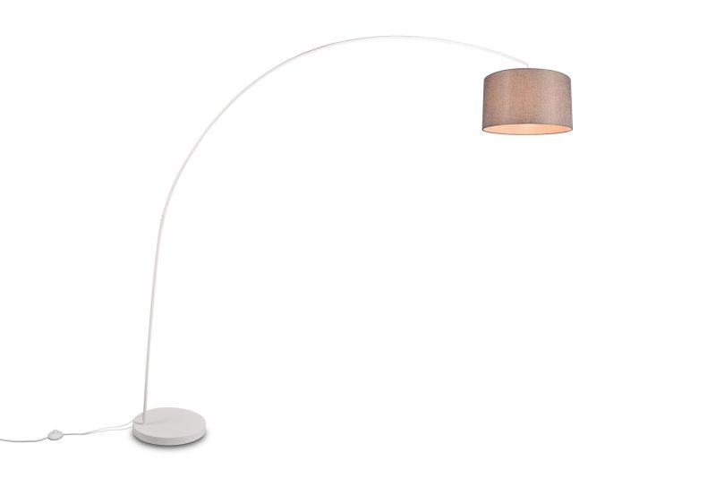 Moderne witte vloerlamp met beige Mansur