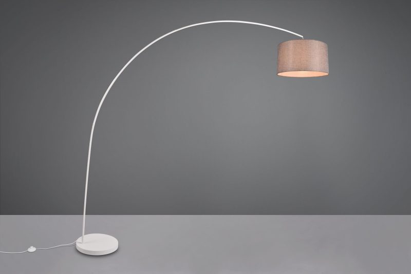 Moderne witte vloerlamp met beige Mansur - Afbeelding 2