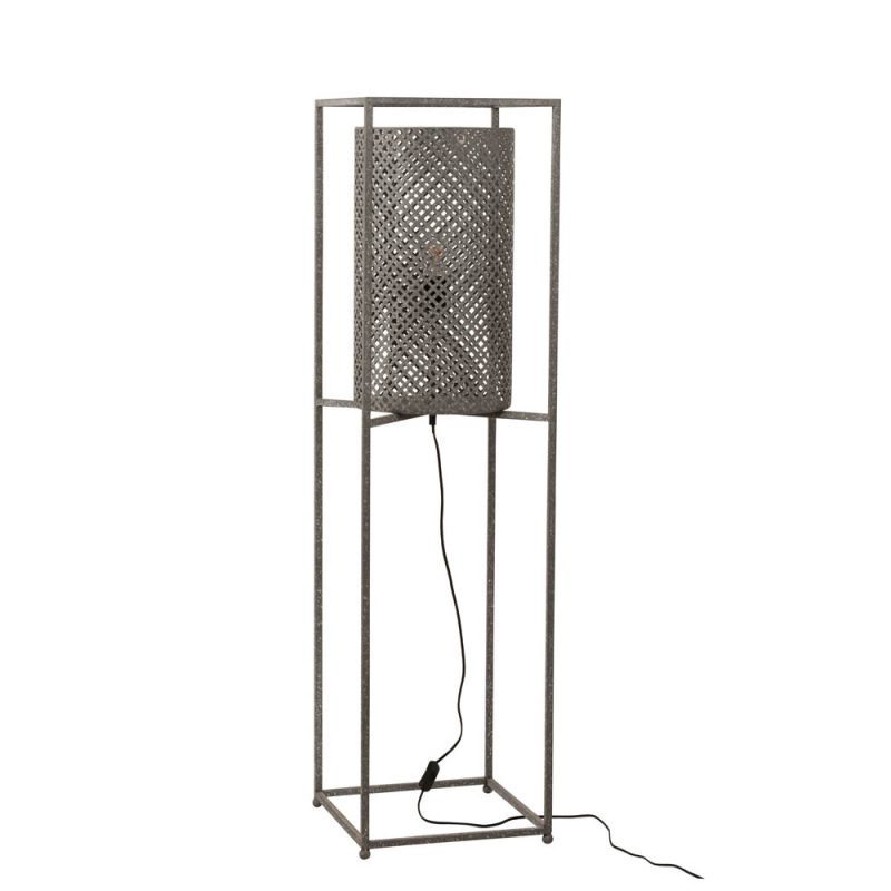 Moderne zilveren langwerpige vloerlamp Jolipa Duke - Afbeelding 2