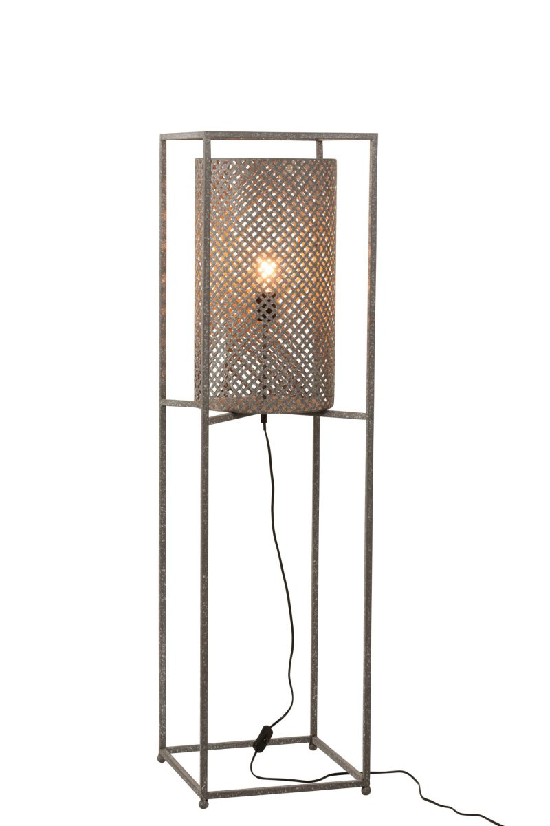 Moderne zilveren langwerpige vloerlamp Jolipa Duke - Afbeelding 3
