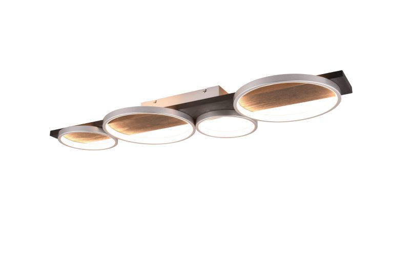 Moderne zilveren plafondlamp cirkels Medera - Afbeelding 2