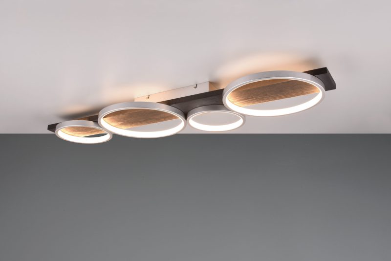 Moderne zilveren plafondlamp cirkels Medera - Afbeelding 3
