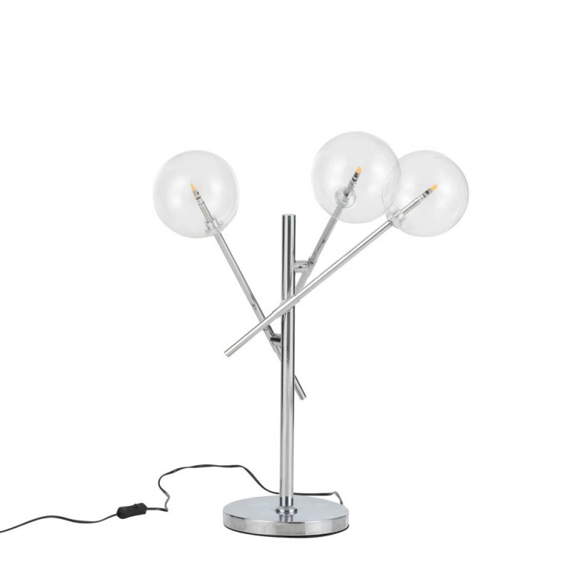 Moderne zilveren tafellamp drie lichtpunten Jolipa Garland - Afbeelding 2