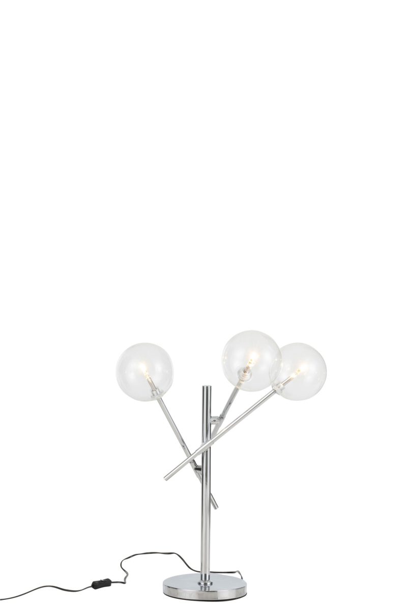 Moderne zilveren tafellamp drie lichtpunten Jolipa Garland - Afbeelding 3