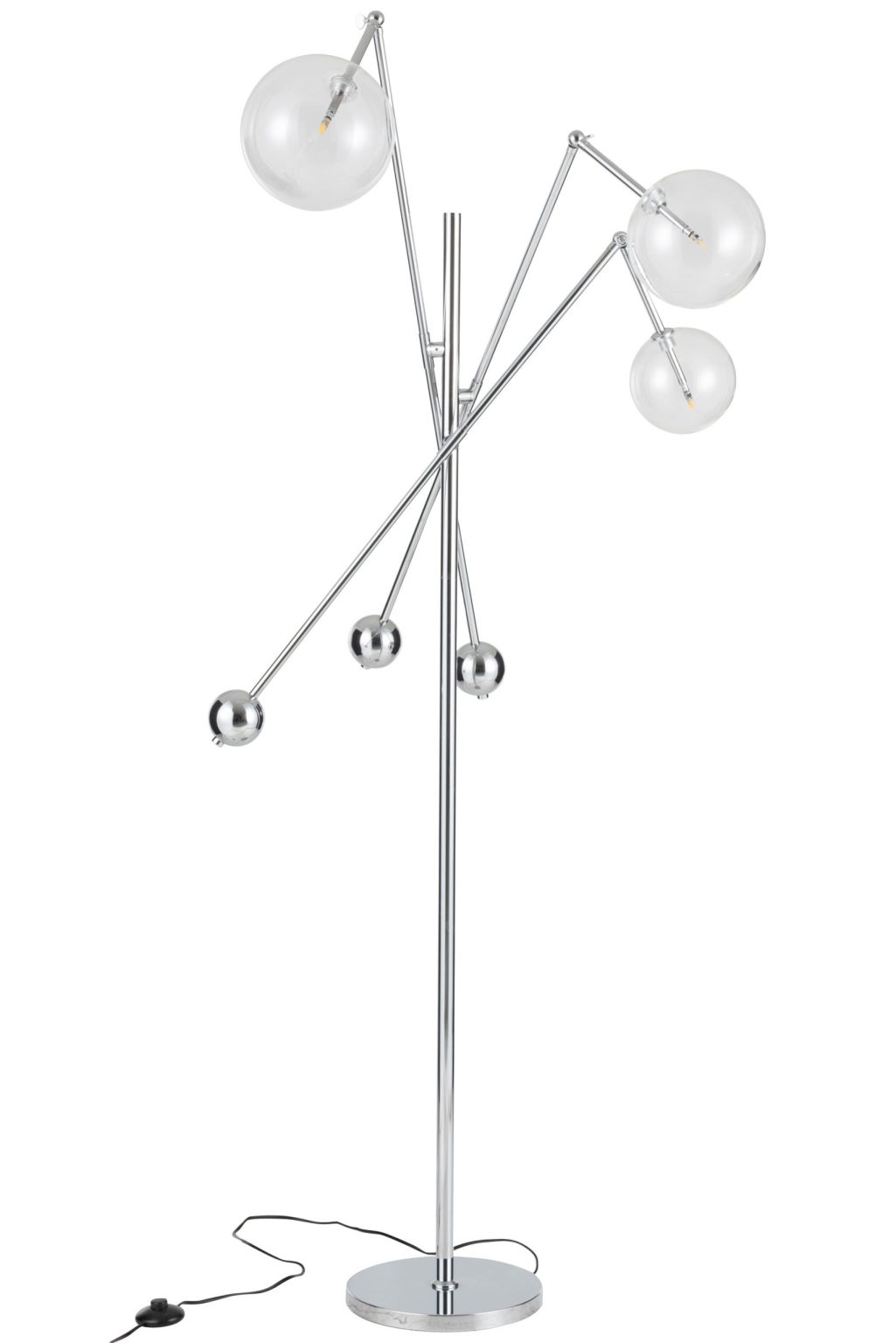 Moderne zilveren vloerlamp zes lichtpunten Jolipa Garland - Afbeelding 2