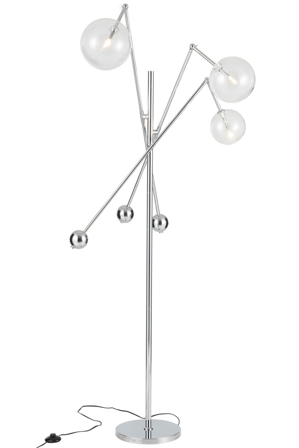 Moderne zilveren vloerlamp zes lichtpunten Jolipa Garland - Afbeelding 3