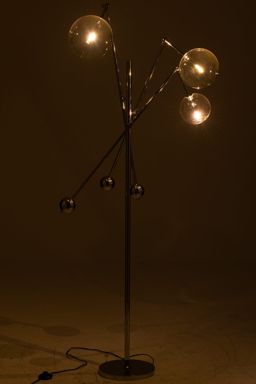 Moderne zilveren vloerlamp zes lichtpunten Jolipa Garland - Afbeelding 4