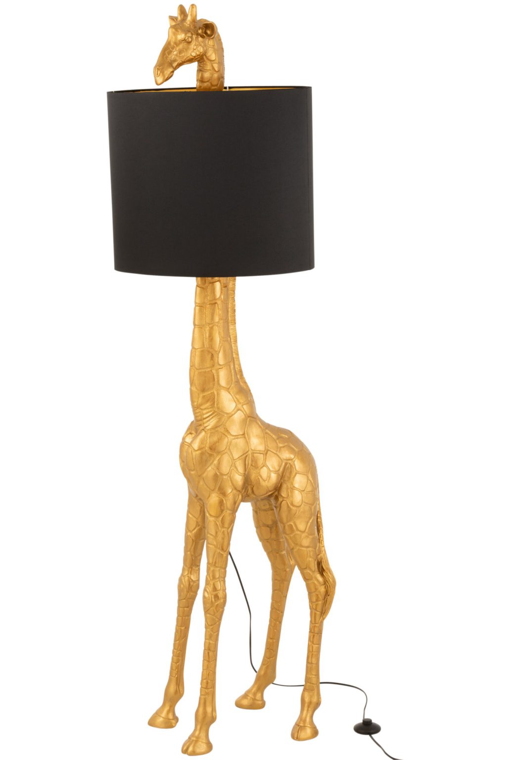 Moderne zwart gouden vloerlamp giraf Jolipa Giraffe - Afbeelding 2