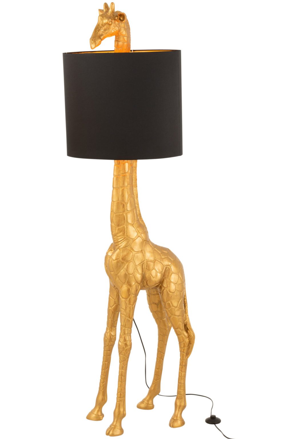 Moderne zwart gouden vloerlamp giraf Jolipa Giraffe - Afbeelding 3